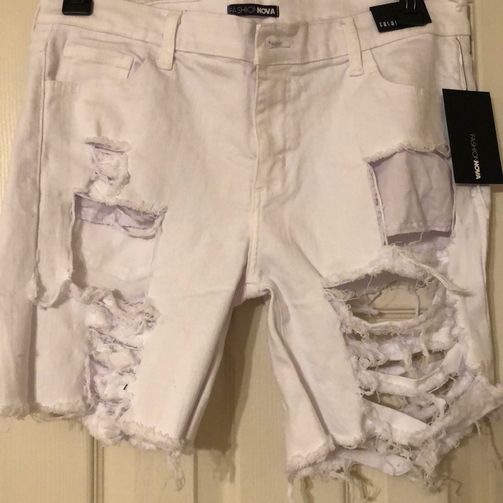 Ripped Jean Shorts